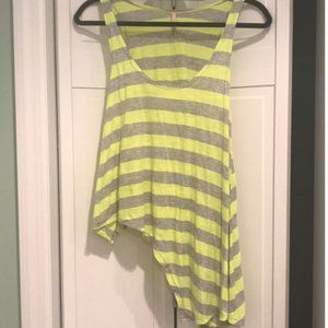 Grey and Neon yellow to the side tank top